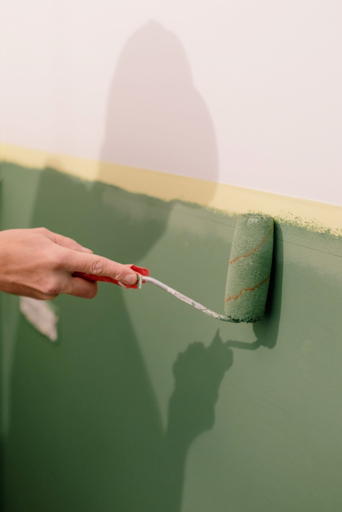 Painting a colourful wall for a move-in refresh